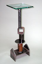 Stacked furniture by metal sculptor craig brown, original welded metal sculpture and furniture