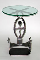 Trinity by metal sculptor craig brown, original welded metal sculpture and furniture