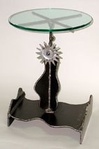 Venus by metal sculptor craig brown, original welded metal sculpture and furniture