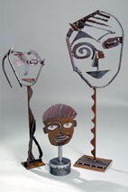 And Baby Makes 3 sculpture by metal sculptor craig brown, original welded metal sculpture and furniture