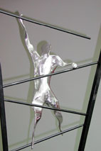 Forge Ahead sculpture by metal sculptor craig brown, original welded metal sculpture and furniture