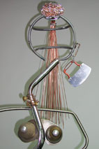 Slice sculpture by metal sculptor craig brown, original welded metal sculpture and furniture