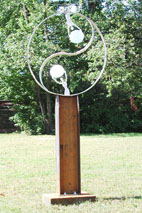 Yin Yang 5 by metal sculptor craig brown, original welded metal sculpture and furniture